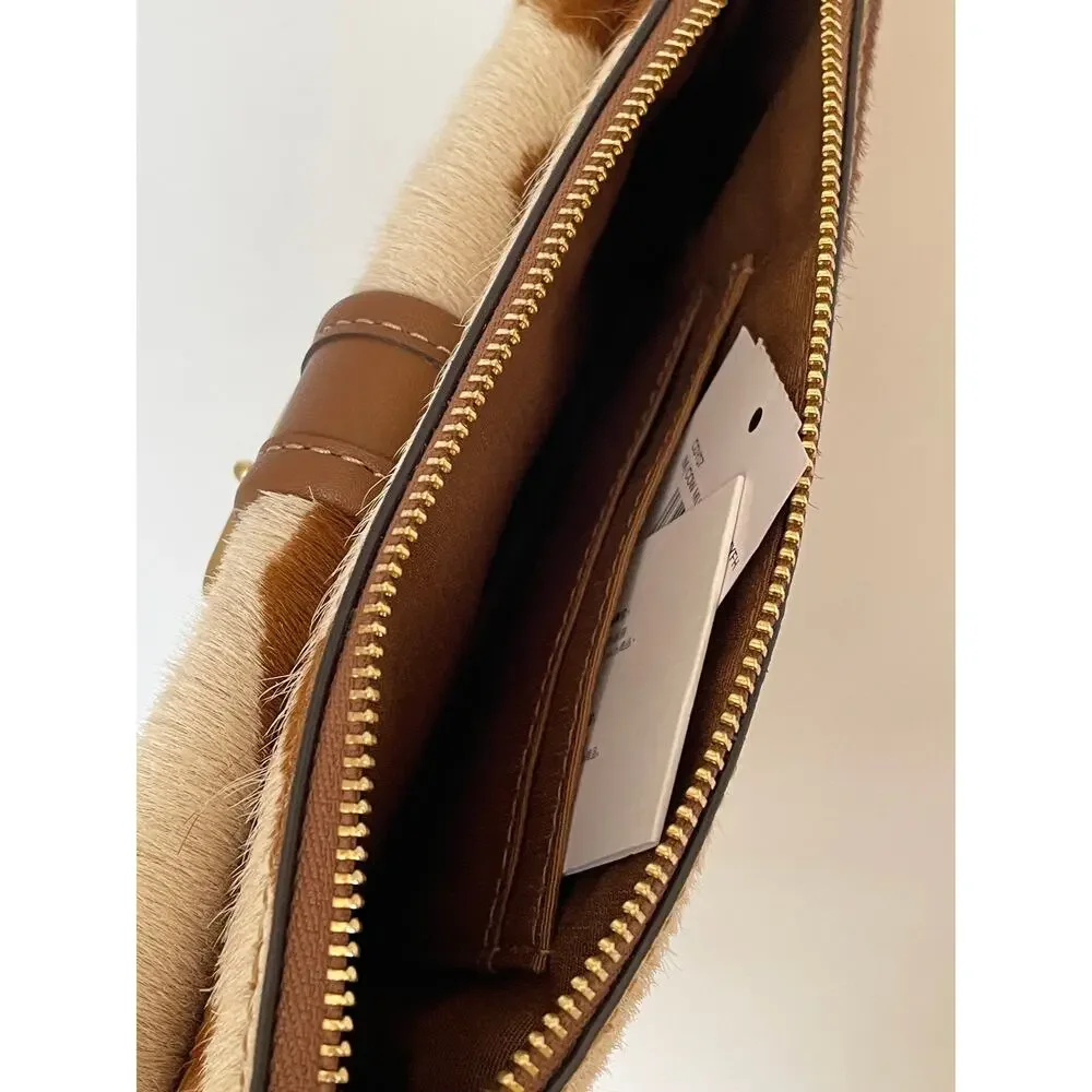 Coach Ashton Wristlet Haircalf Cow Print Leather Clutch CDY07  C